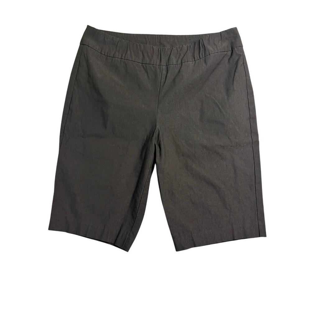 Chico's So Slimming Shorts Women 2.5 Short Black Pull On Stretch Rayon Blend